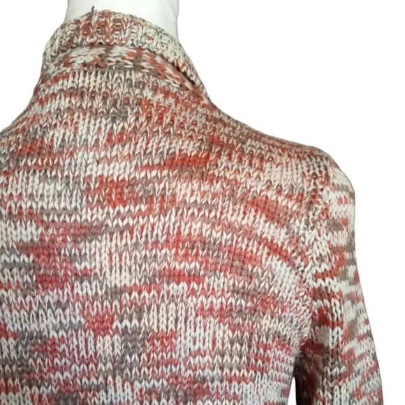 Skies Are Blue Multicolor Drape Front Knit Open Front Cardigan Size Medium - Picture 6 of 8